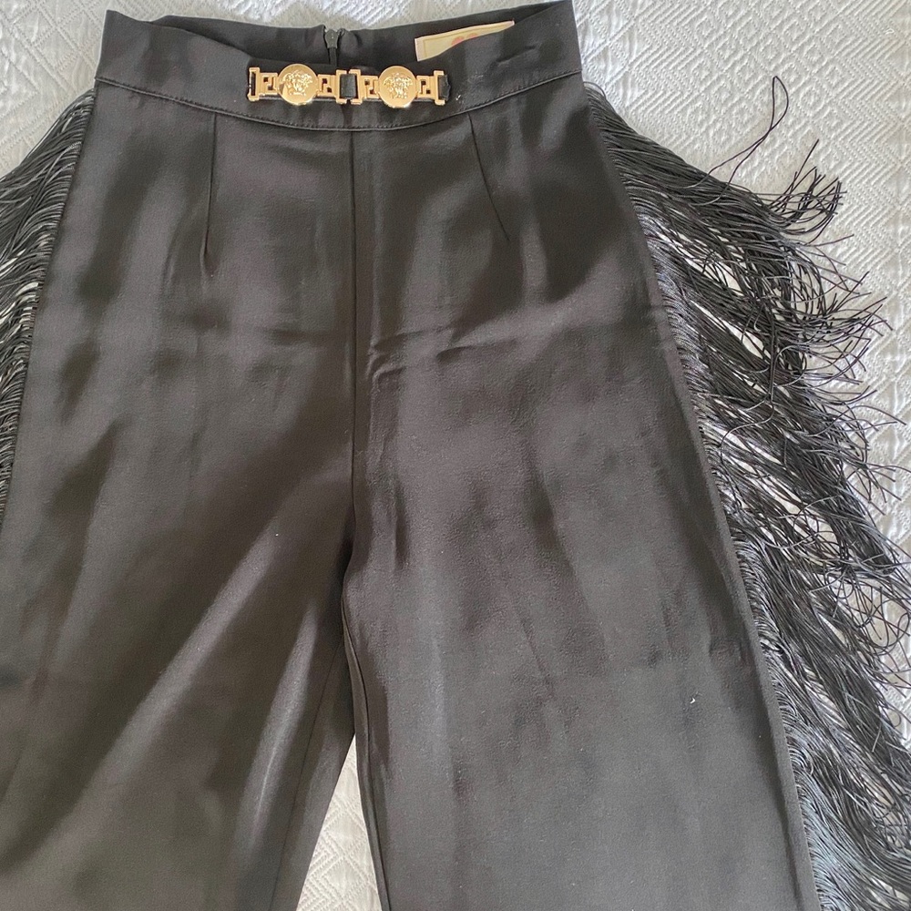 Lion head  Medallion Fringed tassel Pant